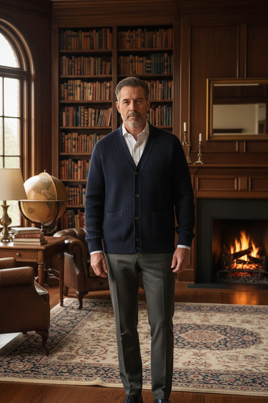 The Old Money Cardigan: How to Wear Your Father's Knitwear Like It Was Always Yours