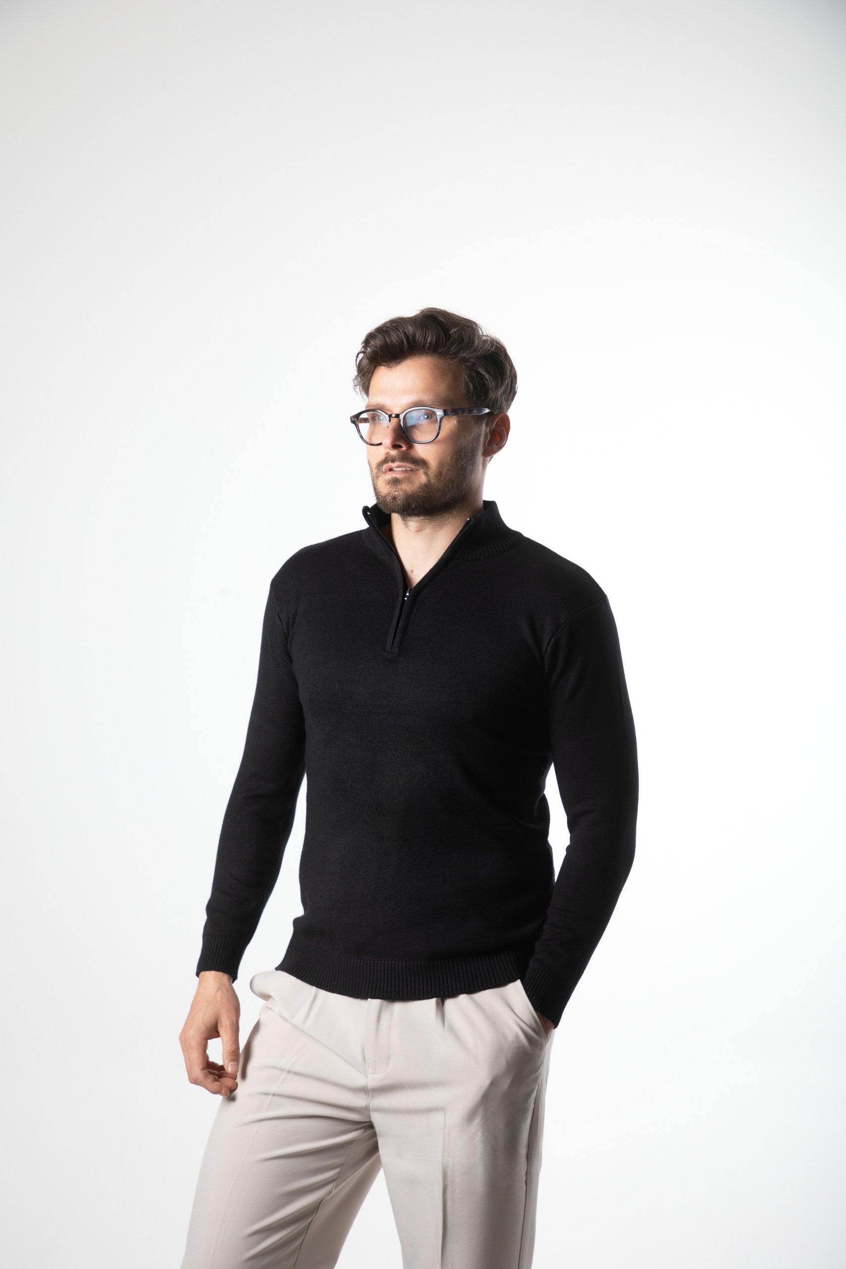 Classic Quarter Zip Sweater - Old Money Style Knit