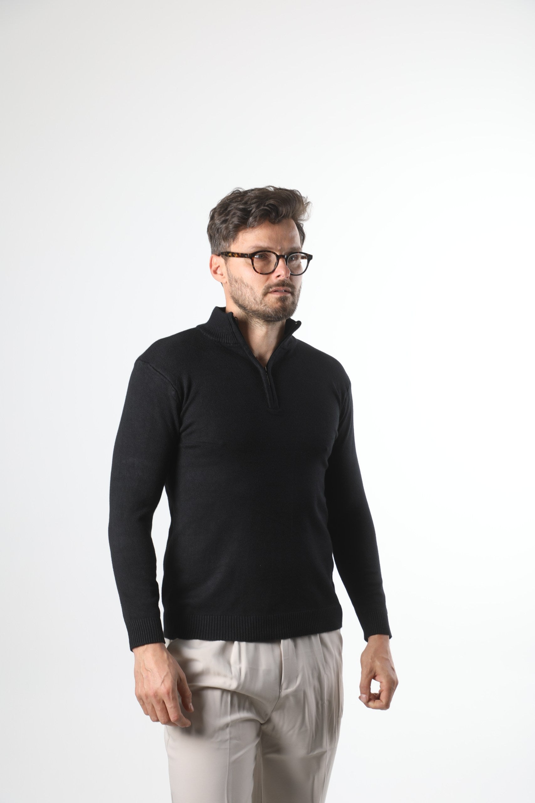 Classic Quarter Zip Sweater - Old Money Style Knit