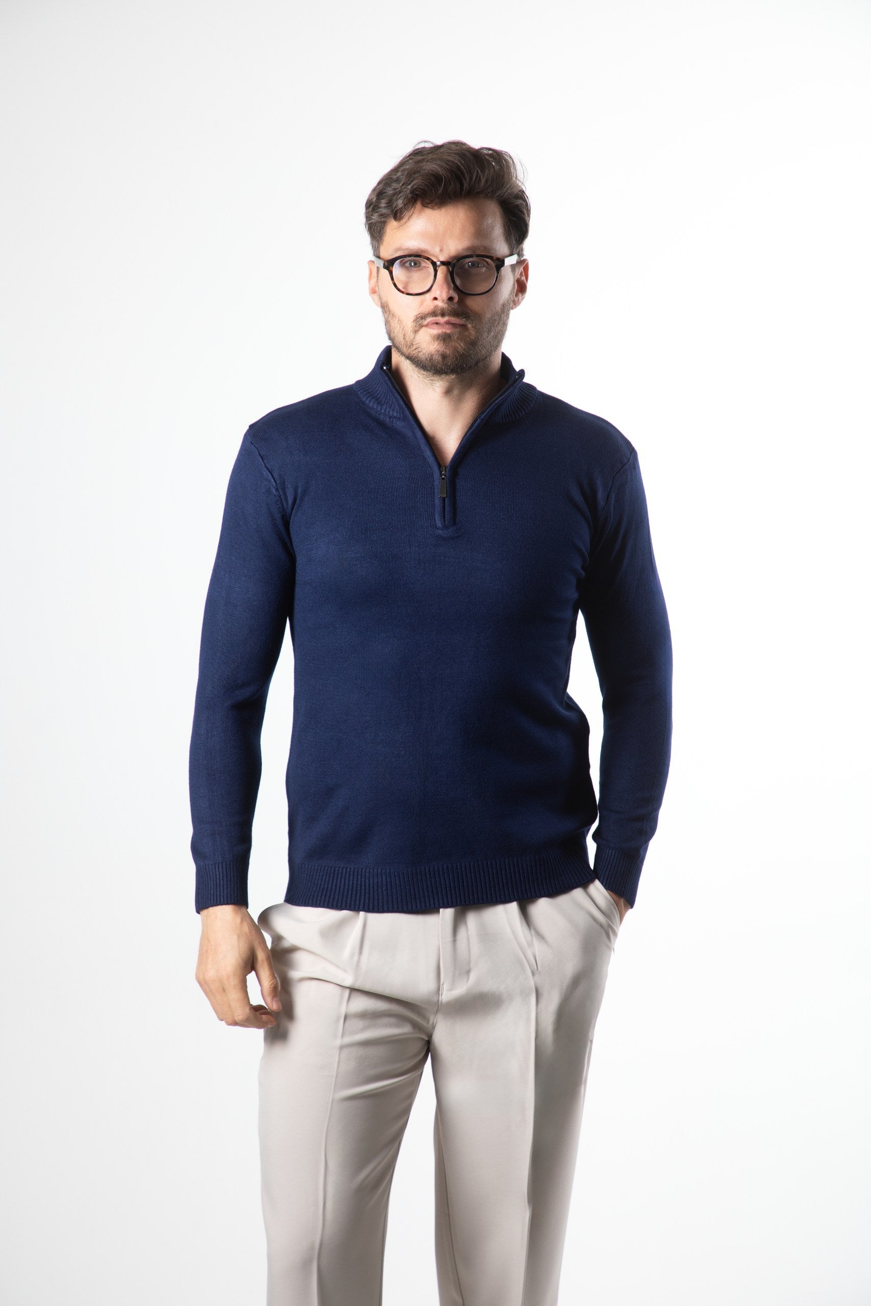 Classic Quarter Zip Sweater - Old Money Style Knit