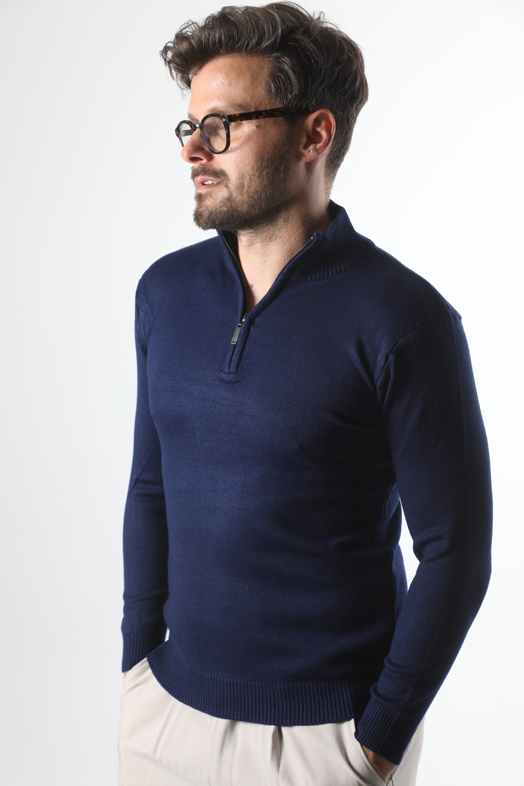 Classic Quarter Zip Sweater - Old Money Style Knit