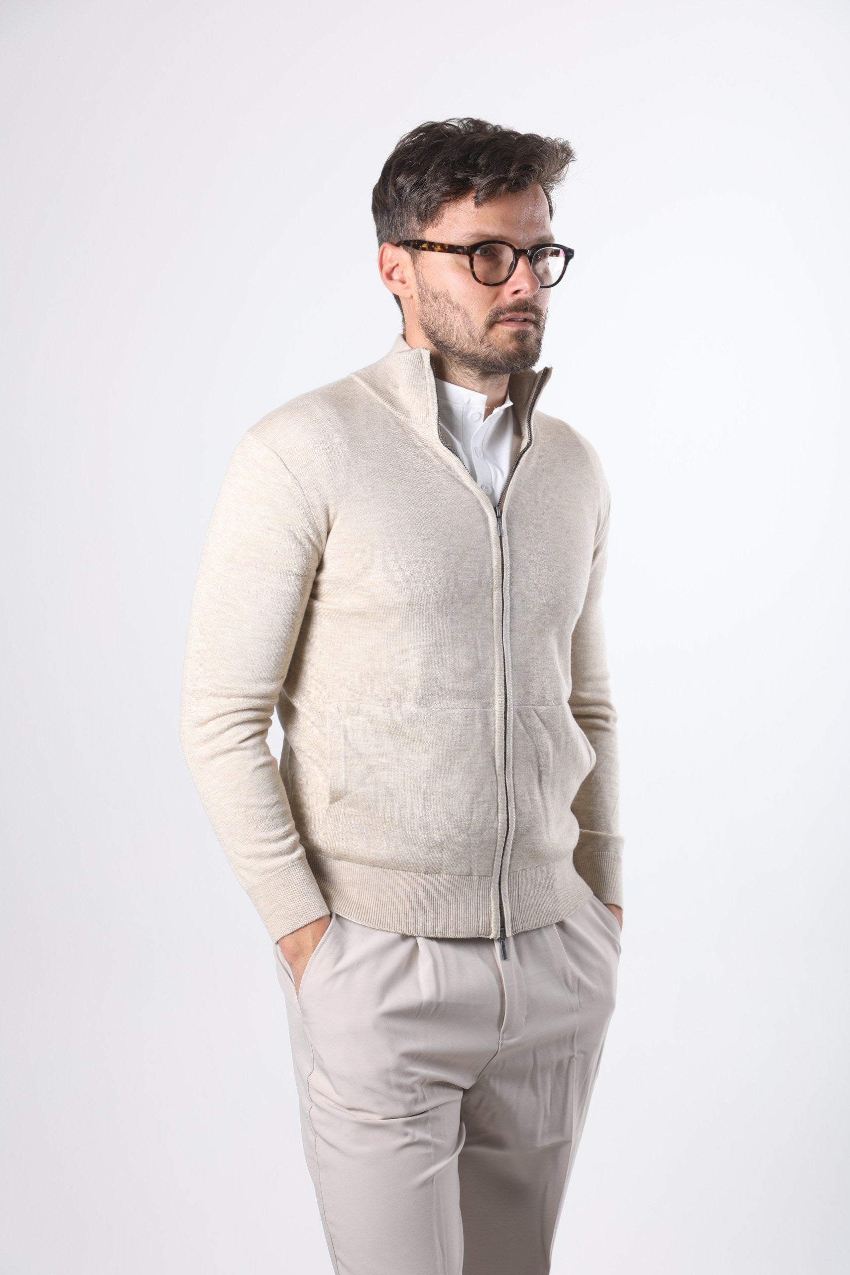Classic Zip Cardigan - Refined Knit Layer