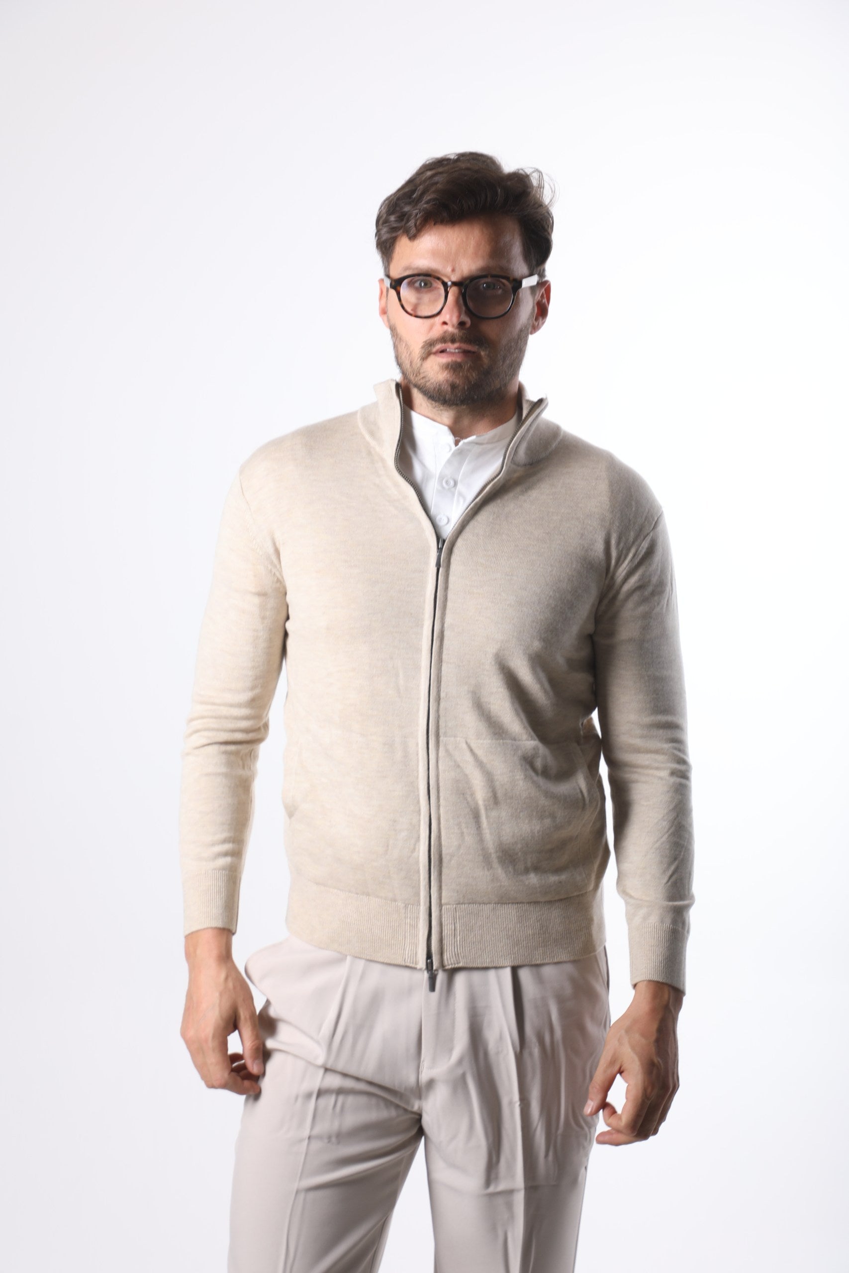 Classic Zip Cardigan - Refined Knit Layer