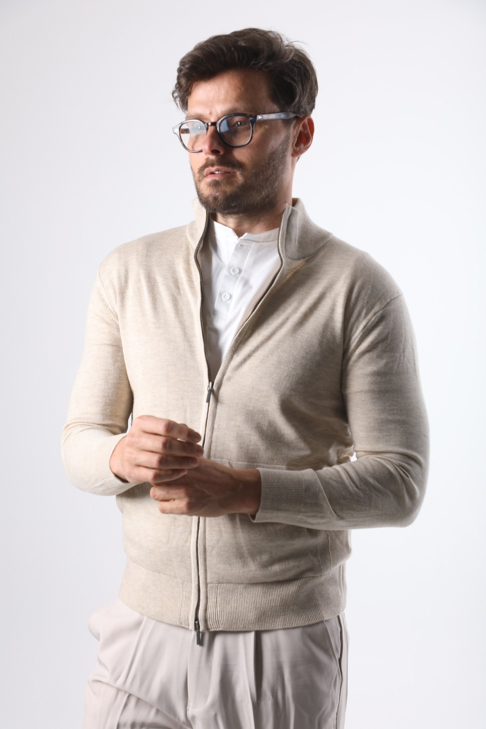 Classic Zip Cardigan - Refined Knit Layer