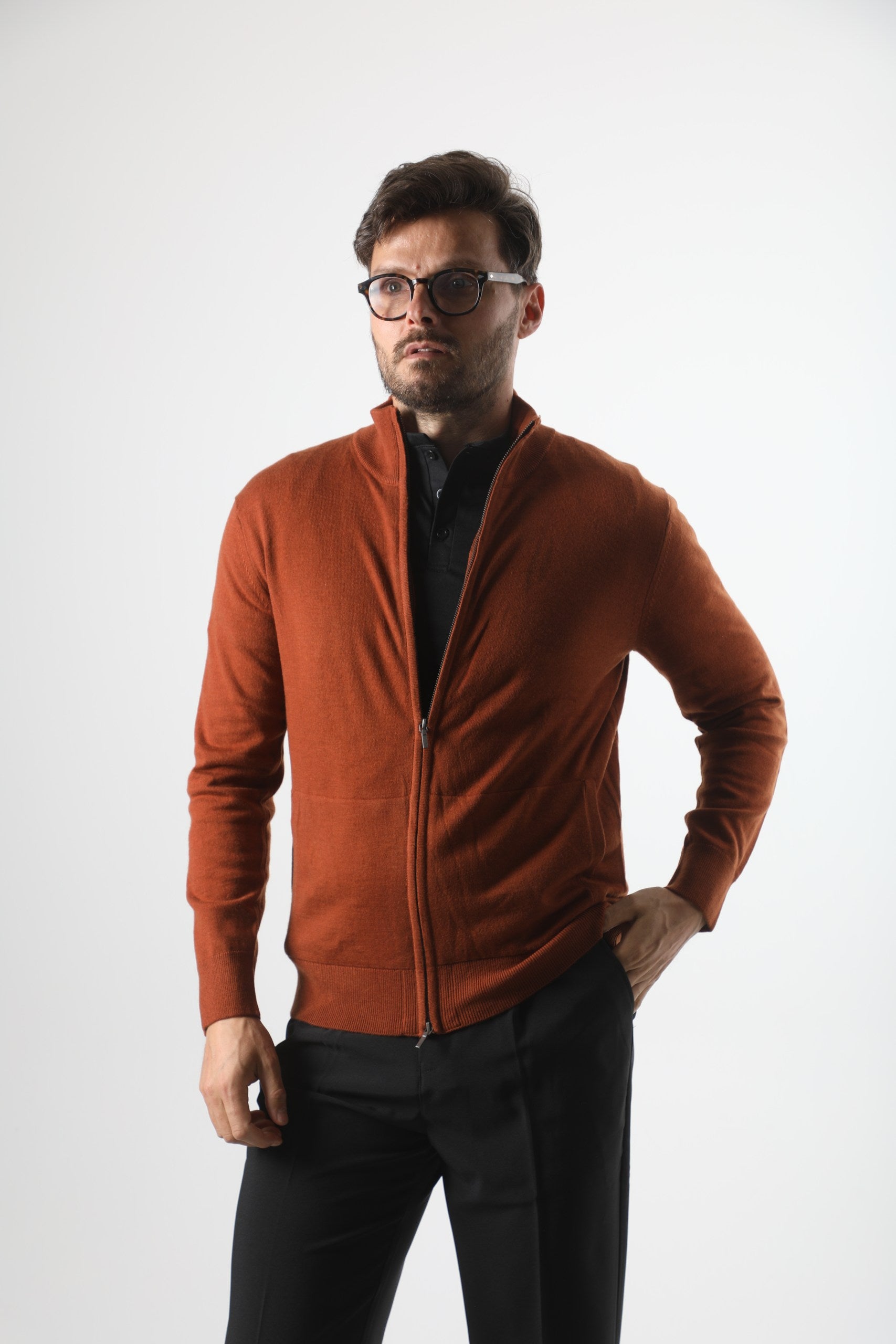 Classic Zip Cardigan - Refined Knit Layer