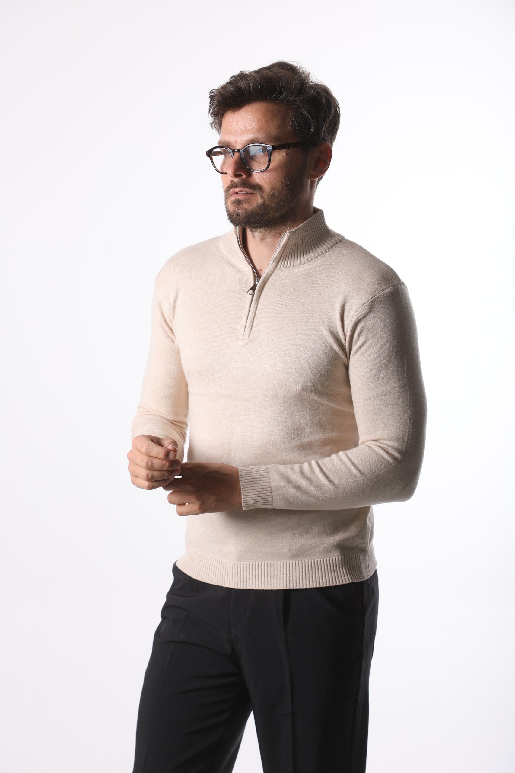 Classic Quarter Zip Sweater - Old Money Style Knit