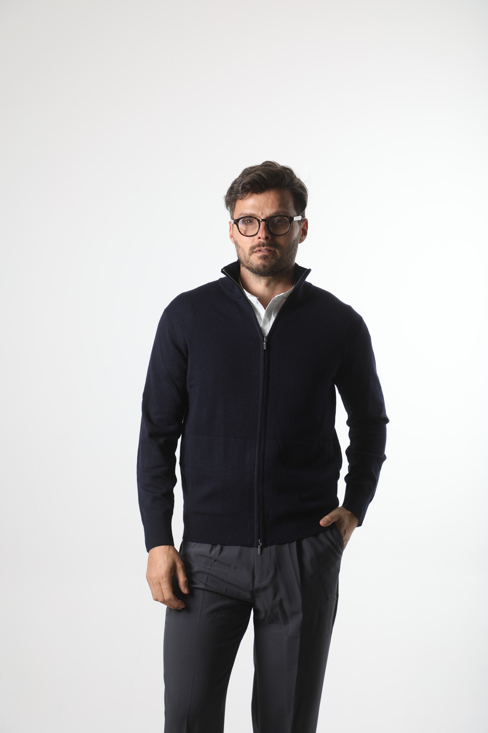 Classic Zip Cardigan - Refined Knit Layer