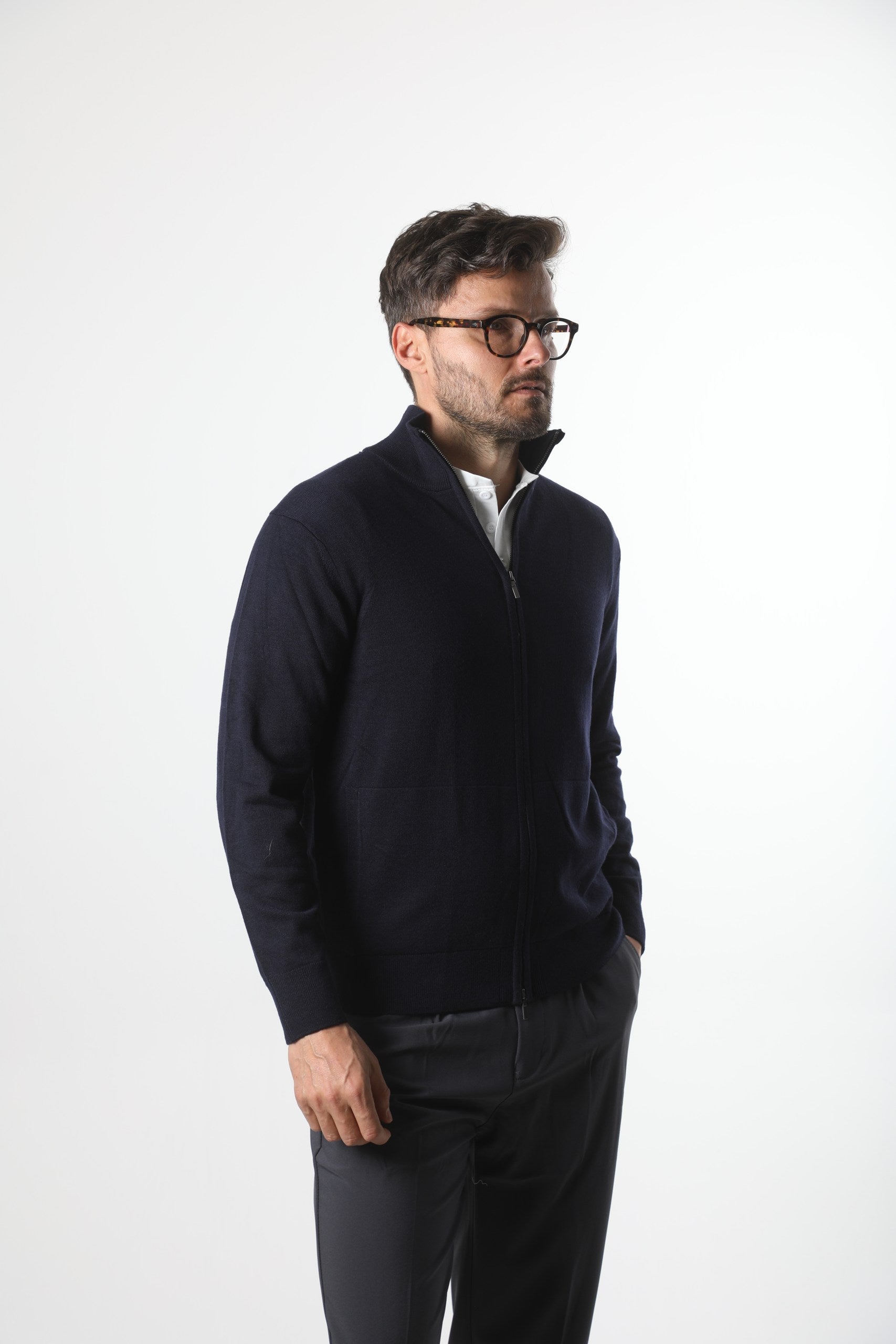 Classic Zip Cardigan - Refined Knit Layer