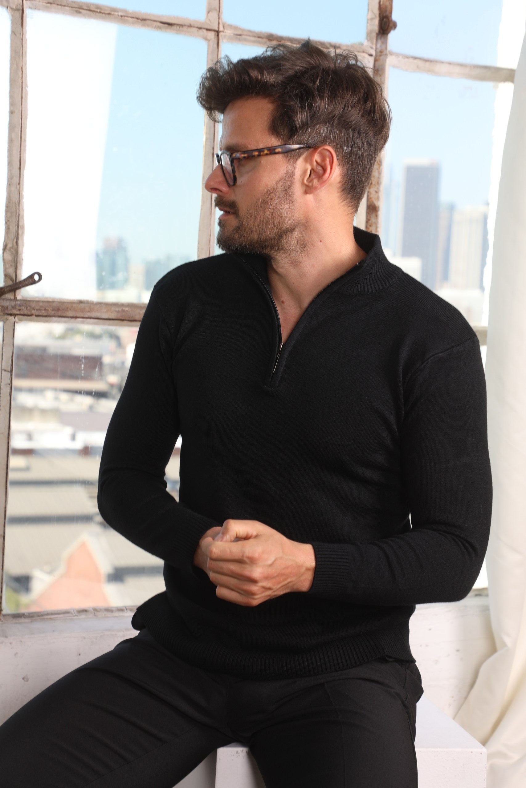 Classic Quarter Zip Sweater - Old Money Style Knit