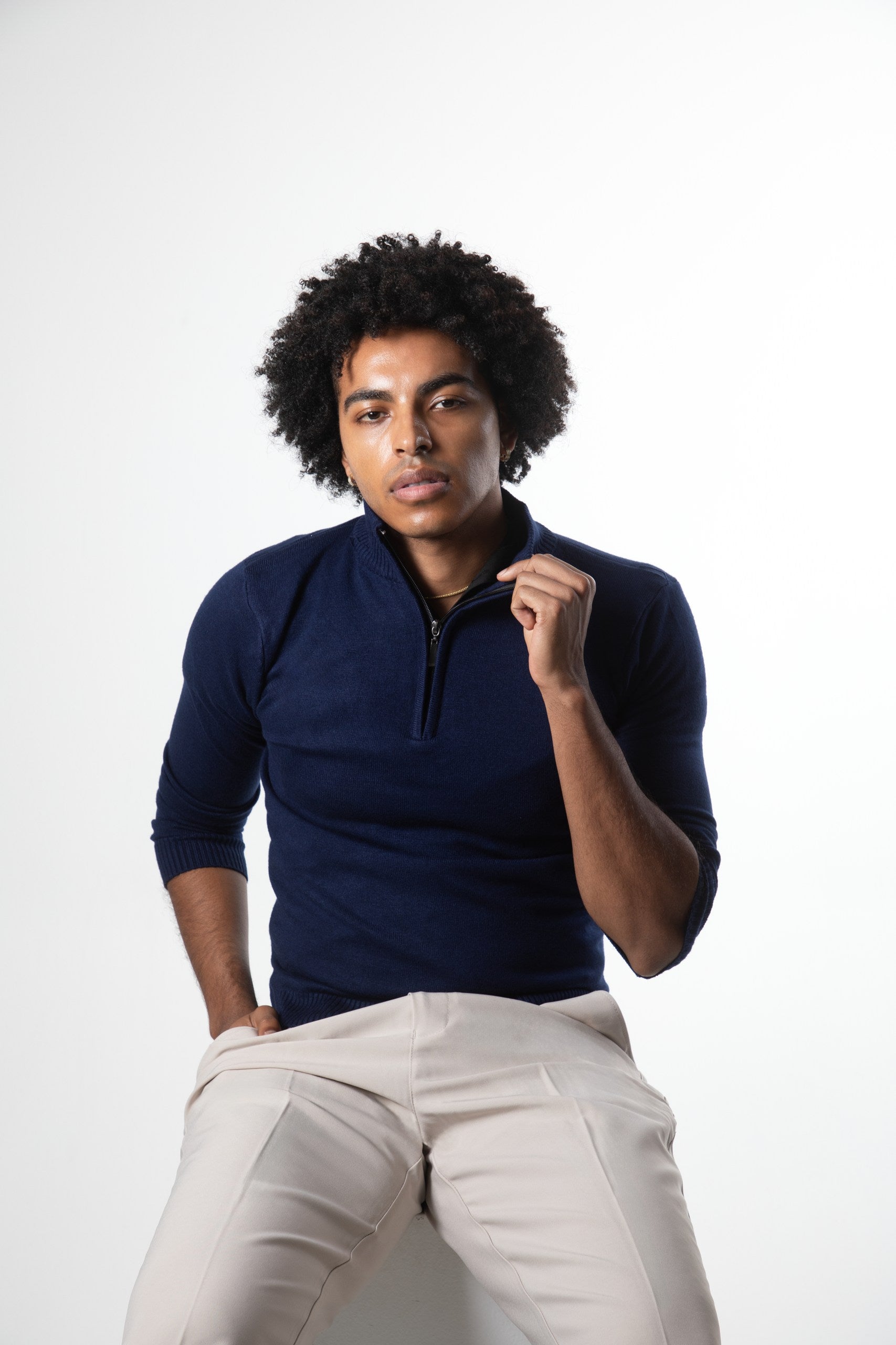 Classic Quarter Zip Sweater - Old Money Style Knit