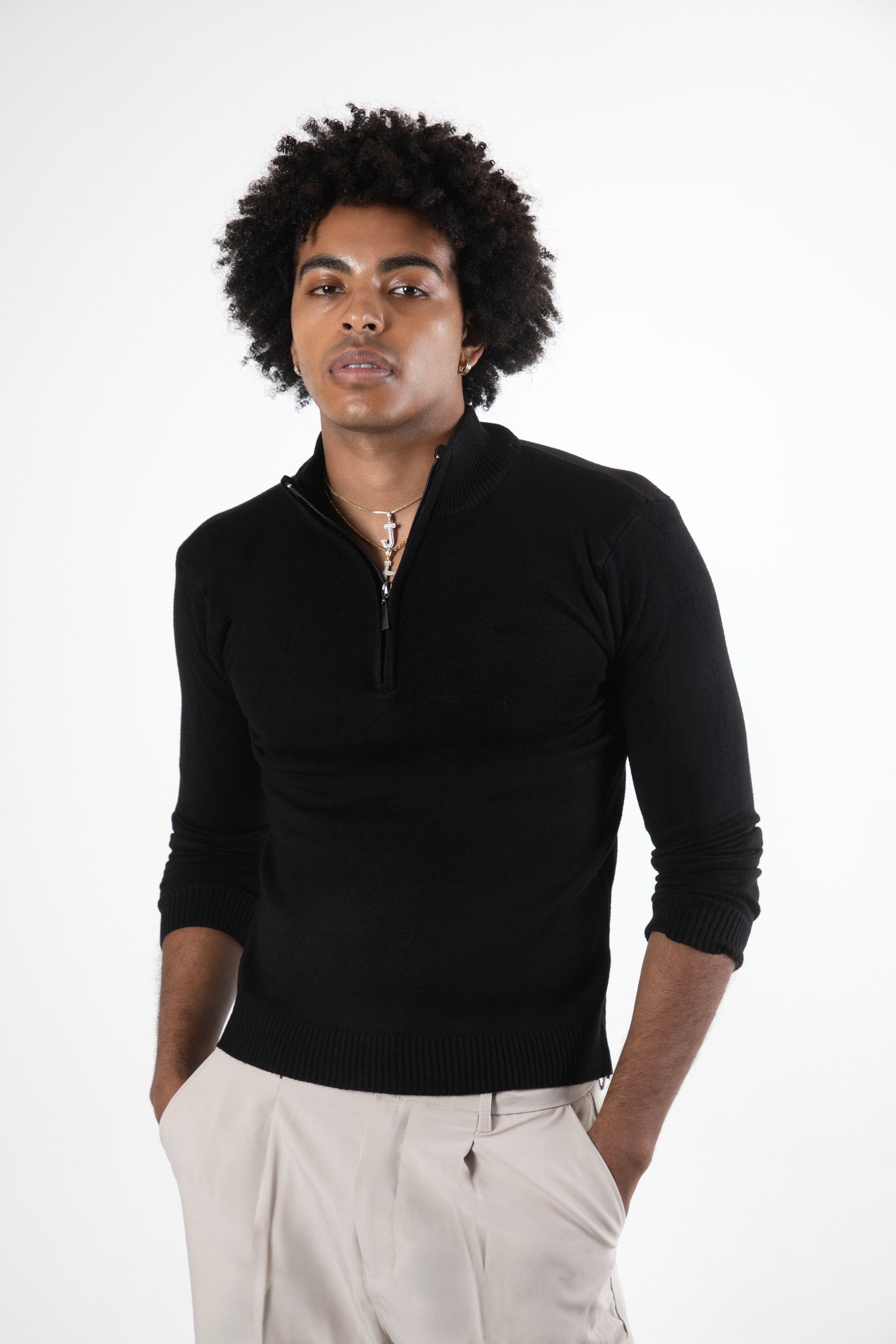 Classic Quarter Zip Sweater - Old Money Style Knit